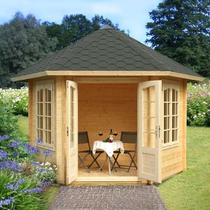 Palmako Hanna 3m x 3.4m Corner Log Cabin Summer House (34mm)