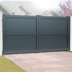 Readymade Gates Exeter Premium Aluminium Driveway Double Gates - Grey