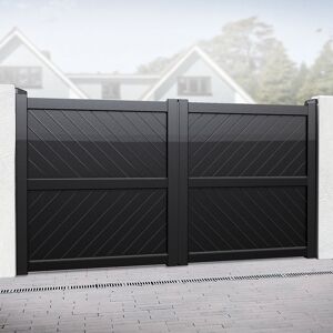 Readymade Gates Barnstaple Premium Aluminium Driveway Double Gates - Black