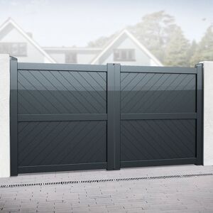 Readymade Gates Barnstaple Premium Aluminium Driveway Double Gates - Grey