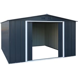 10' x 8' Sapphire Apex Anthracite Metal Shed (3.22m x 2.42m)