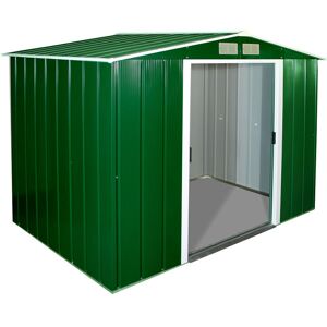 8' x 6' Sapphire Apex Green Metal Shed (2.62m x 1.82m)