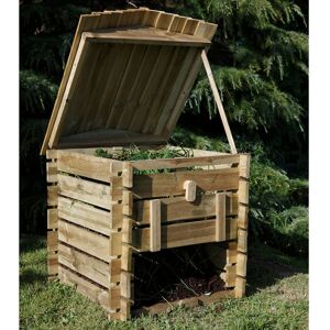 Forest Garden Forest Beehive Wooden Compost Bin 2'5x2'6 (0.74x0.74m)