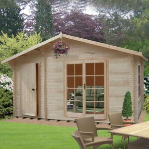 Shire Chaumont 4.2m x 5m Log Cabin Summer House (28mm)