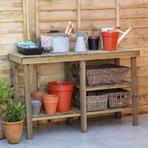 Forest Garden Forest Shed and Garage Wooden Workbench 3'11 x 1'4 (1.2m x 0.4m)