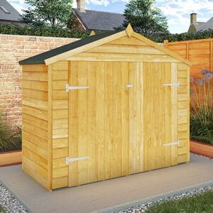 7' x 3' (2.01x0.82m) Mercia Overlap Wooden Bike Storage / Garden Shed