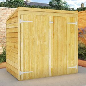 4'8 x 3'2 (1.43x0.95m) Mercia Overlap Mower Wooden Garden Storage