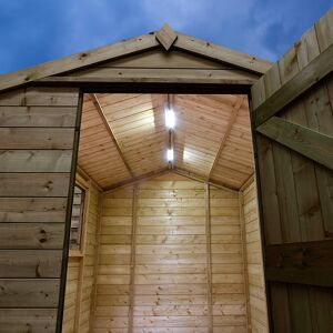 Solartech Premium Garden Building Solar Lighting & Charging Kit 3 - Suitable for Apex Roofed Sheds up to 4m x 3.5m  (14 x 12')