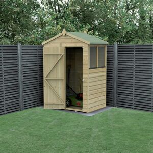 Forest Garden 5' x 3' Forest Beckwood 25yr Guarantee Shiplap Pressure Treated Apex Wooden Shed (1.64m x 1m)