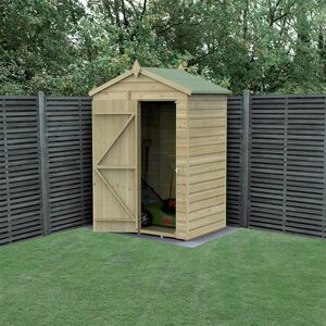 Forest Garden 5' x 3' Forest Beckwood 25yr Guarantee Shiplap Pressure Treated Windowless Apex Wooden Shed (1.64m x 1m)