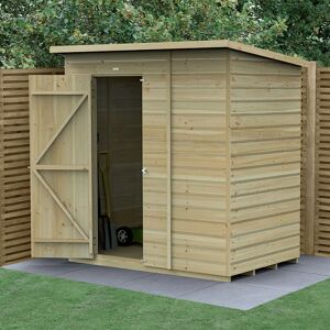 Forest Garden 6' x 4' Forest Beckwood 25yr Guarantee Shiplap Pressure Treated Windowless Pent Wooden Shed (1.98m x 1.4m)
