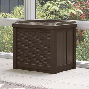 1'10 x 1'5 Suncast 83L Plastic Garden Storage Seat - Java (0.57m x 0.45m)