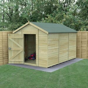 Forest Garden 12' x 8' Forest Timberdale 25yr Guarantee Tongue & Groove Pressure Treated Windowless Apex Shed (3.65m x 2.52m)