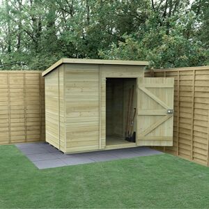 Forest Garden 7' x 5' Forest Timberdale 25yr Guarantee Tongue & Groove Pressure Treated Windowless Pent Shed (2.24m x 1.7m)