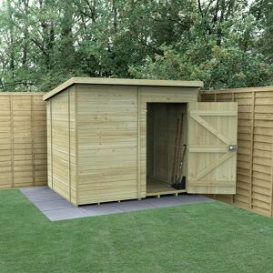 Forest Garden 8' x 6' Forest Timberdale 25yr Guarantee Tongue & Groove Pressure Treated Windowless Pent Shed (2.5m x 2.02m)