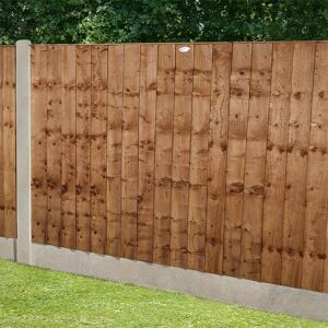 Forest Garden Forest 6' x 4' Brown Pressure Treated Vertical Closeboard Fence Panel (1.83m x 1.22m)