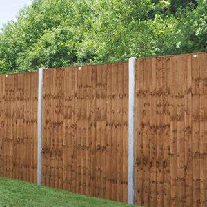 Forest Garden Forest 6' x 5'6 Brown Pressure Treated Vertical Closeboard Fence Panel (1.83m x 1.69m)