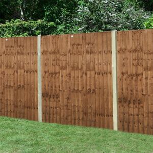 Forest Garden Forest 6' x 5' Brown Pressure Treated Vertical Closeboard Fence Panel (1.83m x 1.52m)