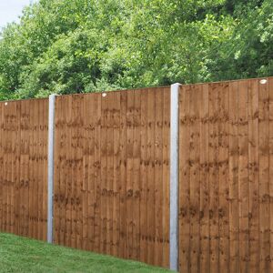 Forest Garden Forest 6' x 6' Brown Pressure Treated Vertical Closeboard Fence Panel (1.83m x 1.85m)