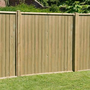 Forest Garden Forest 6' x 6' Pressure Treated Vertical Tongue and Groove Fence Panel (1.83m x 1.83m)