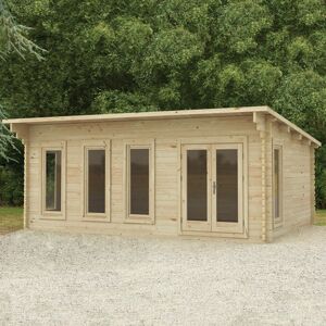 Forest Garden Forest Wolverley 6m x 4m Log Cabin Garden Office (45mm)