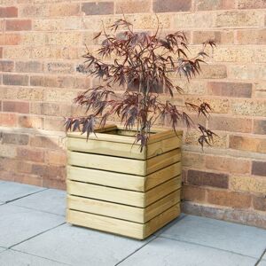 Forest Garden Forest Linear Square Wooden Garden Planter 1'x1' (0.4x0.4m)