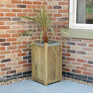 Forest Garden Forest Slender Small Wooden Garden Planter 1'x1' (0.3x0.3m)