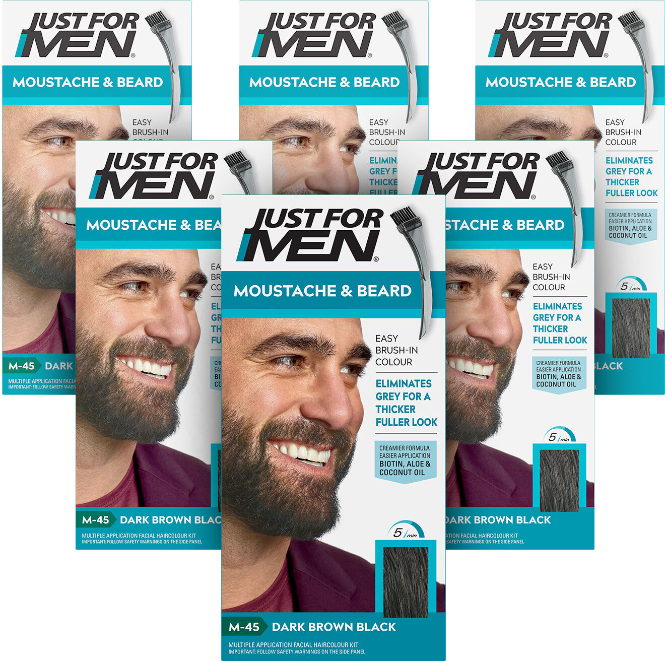 Just For Men Moustache & Beard Dark Brown - Black Hair Dye M-45