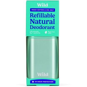 Wild Fresh Cotton & Sea Salt Deodorant with Aqua Case Starter Pack