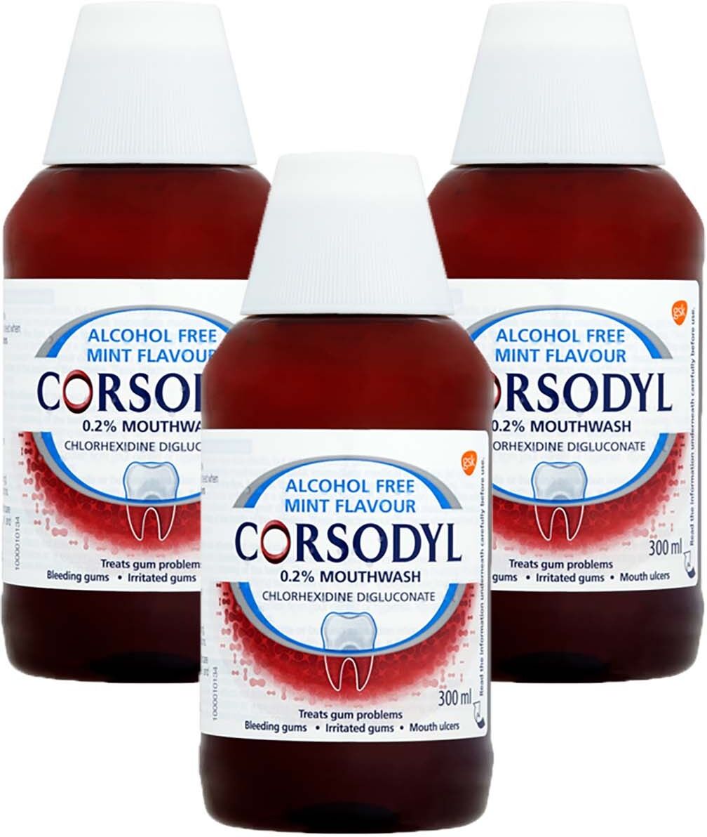 Corsodyl 0.2% Gum Problem Alcohol Free Mint Mouthwash 300ml