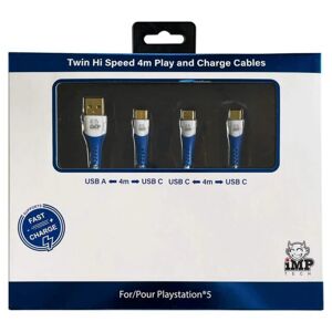 IMP Gaming Twin Hi Speed 4m Play & Charge Kit for Playstation 5