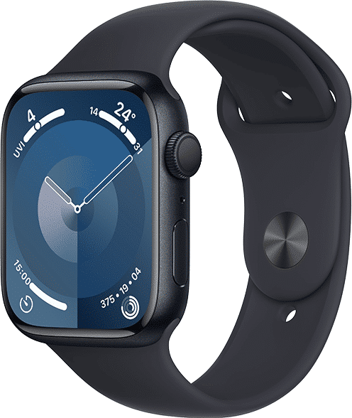 Apple Watch Series 9 45MM Aluminium GPS - Brand New - Midnight Aluminium Case with Midnight Sport Band - M/L