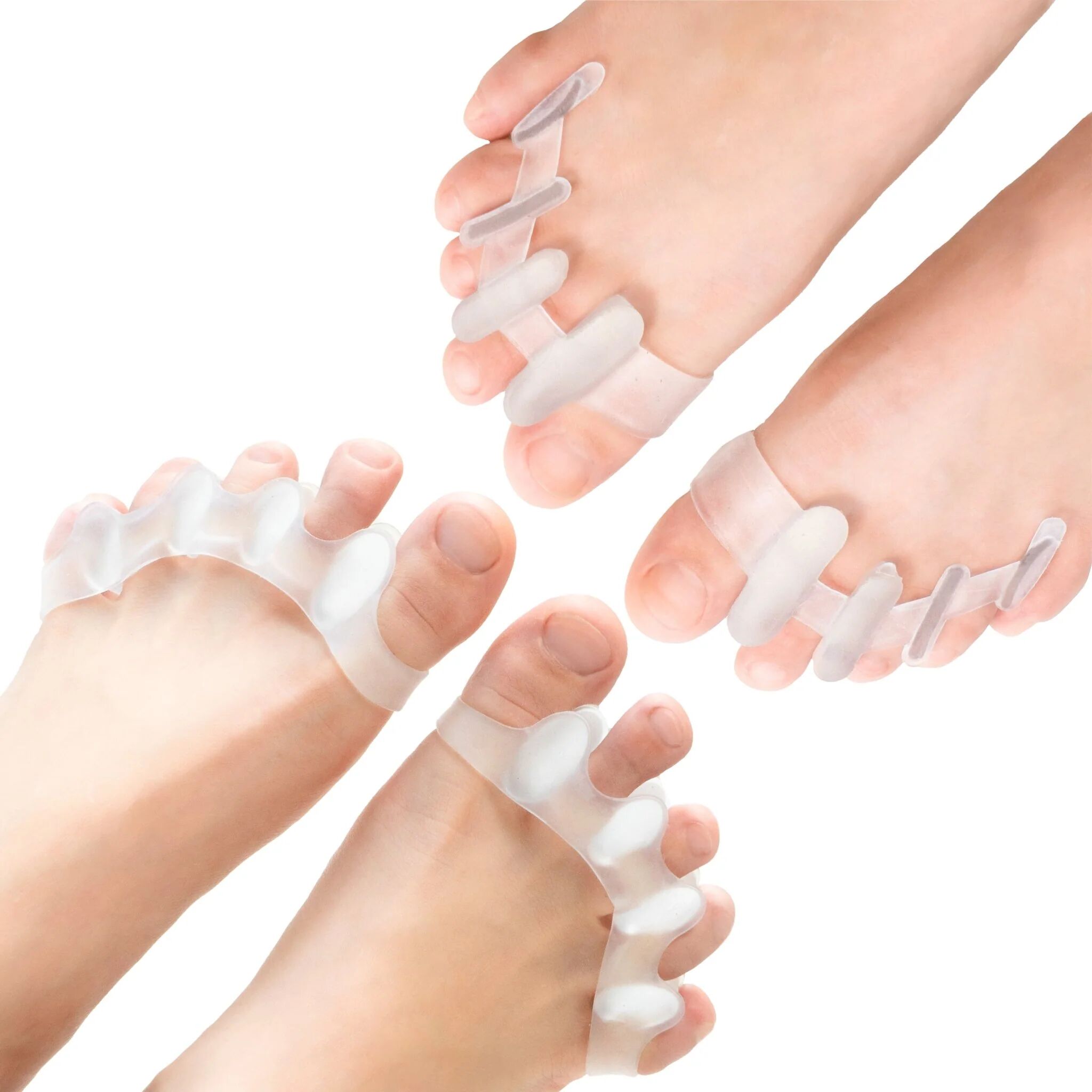 aZengear Silicone Toe Separators, Gel Toe Spacers (4 Pairs)