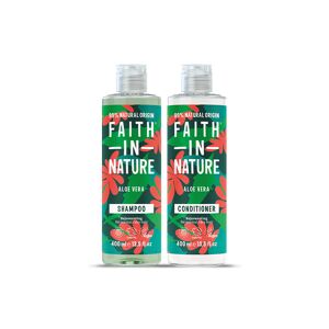 Faith In Nature Shampoo & Conditioner Set - Aloe Vera - 2 X 400ml - Normal To Dry Hair - Natural, Vegan & Cruelty Free - Paraben And SLS Free