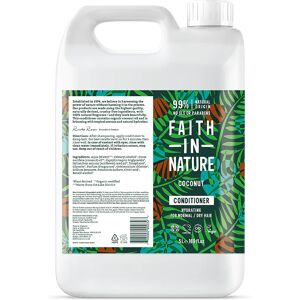 Faith In Nature Coconut 5L Conditioner Refill - Natural, Vegan & Cruelty Free - Paraben and SLS free - Normal To Dry Hair - Bulk Buy