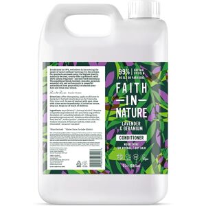 Faith In Nature Lavender & Geranium 5L Conditioner Refill - Natural, Vegan & Cruelty Free - Paraben and SLS free - Normal To Dry Hair - Bulk B