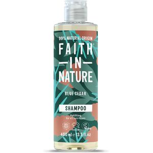 Faith In Nature Shampoo - Blue Cedar - 400ml - All Hair Types - Natural, Vegan & Cruelty Free - Paraben And SLS Free