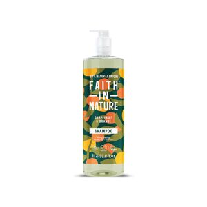Faith In Nature Shampoo -  Grapefruit & Orange - 1L - Normal To Oily Hair - Natural, Vegan & Cruelty Free - Paraben And SLS Free