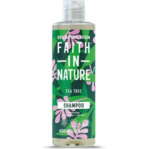 Faith In Nature Shampoo - Tea Tree - 400ml - Normal To Oily Hair - Natural, Vegan & Cruelty Free - Paraben And SLS Free