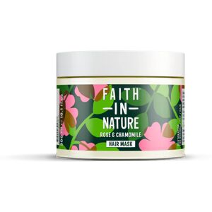 Faith In Nature Rose & Chamomile Restoring Hair Mask - Organic Hair Treatment - Vegan & Cruelty Free - Normal To Dry Hair - 300ml