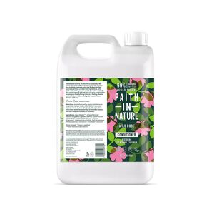Faith In Nature Wild Rose 5L Conditioner Refill - Natural, Vegan & Cruelty Free - Paraben and SLS free - Normal To Dry Hair - Bulk Buy