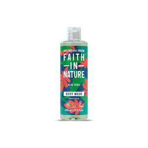 Faith In Nature Aloe Vera Body Wash 400ml - Organic Natural Shower Gel - Vegan & Cruelty Free