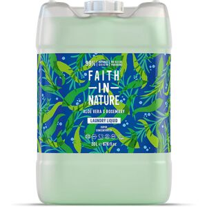 Faith In Nature Aloe Vera & Rosemary Laundry Liquid 20L Refill -  Non-Biological Detergent -  Eco-Friendly Natural - Vegan Bulk Buy