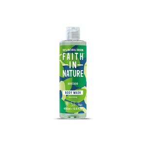 Faith In Nature Avocado Body Wash 400ml - Organic Natural Shower Gel - Vegan & Cruelty Free