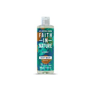 Faith In Nature Coconut Body Wash 400ml - Organic Natural Shower Gel - Vegan & Cruelty Free