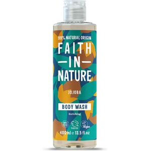 Faith In Nature Jojoba Body Wash 400ml - Organic Natural Shower Gel - Vegan & Cruelty Free