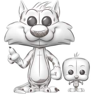 Funko Pop! & Buddy Sylvester & Tweety (Sketched Deco) Funko Pop! & Buddy Sylvester & Tweety (Sketched Deco)