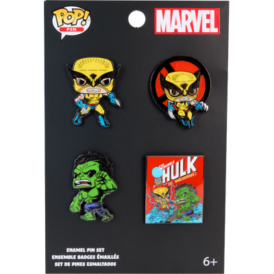 FUNKO Wolverine 50Th Anniversary Comic Action 4-Pack Pin Set - Marvel FUNKO Wolverine 50Th Anniversary Comic Action 4-Pack Pin Set - Marvel