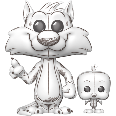 Funko Pop! & Buddy Sylvester & Tweety (Sketched Deco) Funko Pop! & Buddy Sylvester & Tweety (Sketched Deco)