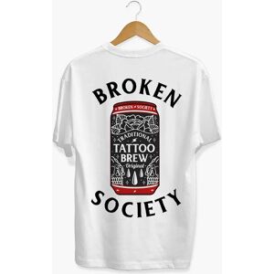 Broken Society Tattoo Brew Back Print T-shirt (Unisex)